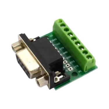 Imagem de Adaptador DB9 Macho Para Fêmea RS232 RS485 Módulo Conector Serial De 9