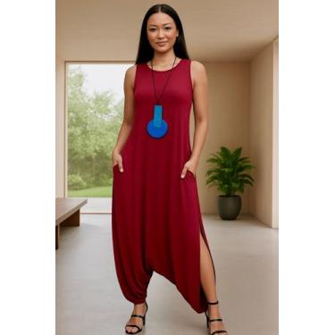 Imagem de Macacão Saruel Regata com Bolso - modanascimento, Vermelho, G
