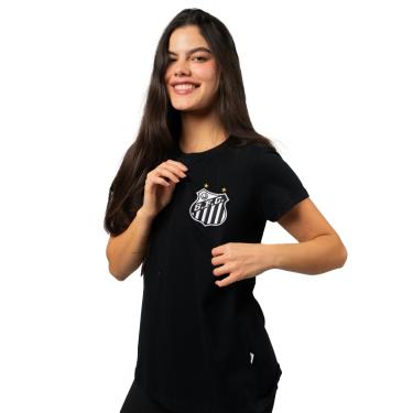 Imagem de Camiseta Feminina Santos Futebol Clube Baby Look Escudo