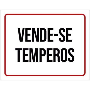 Imagem de Kit 5 Placa Acm De Vende-Se Temperos 18X23 - Sinalizo