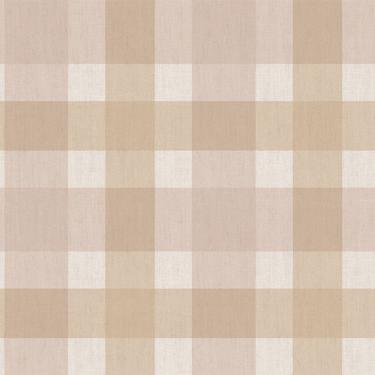 Imagem de Papel De Parede Top Stripes Xadrez Vichy Salmão E Marrom