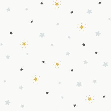 Imagem de Papel De Parede Fofura Baby Estrelas Marrom E Cinza Ff4039