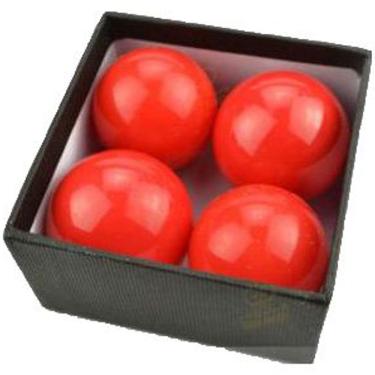 Imagem de Bolas Excelsior Vermelha 4,2 Cm 4 Bolas e 2 Casquilhas M+