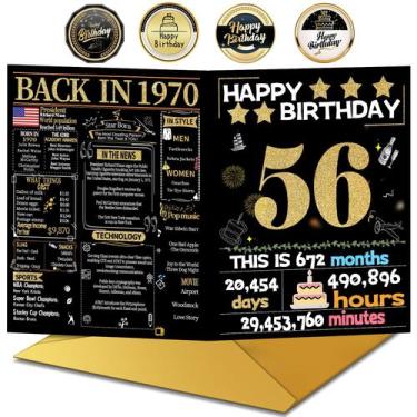 Imagem de Cartão de Aniversário Joycard 56º com Envelope 20x25 cm