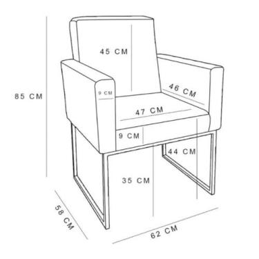 Imagem de Poltrona Decorativa Reforçada Para Recepção E Estética - Móveis Mafer,