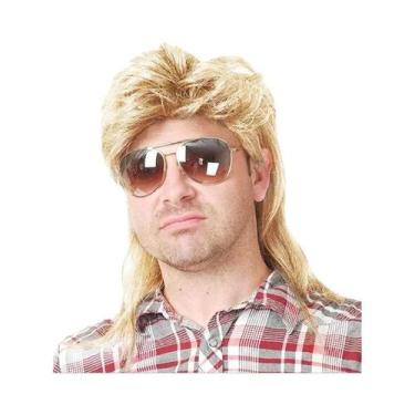 Imagem de Peruca Masculina De Hip Hop Com Desenho Animado, Estilo Mullet, Sintét
