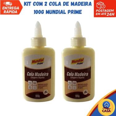 Imagem de Cola de Madeira 100gr Mundial Prime - Kit com 2 unidades