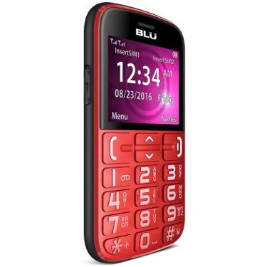 Imagem de Celular Para Idoso Blu Joy J012 Com Teclas Grandes e Botão SOS, Vermel
