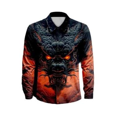 Imagem de Camisa Masculina De Manga Longa Casual Elegante Com Lapela E Botões Pa