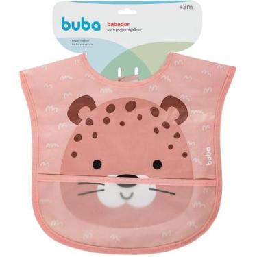 Imagem de Babador Com Pega Migalhas Oncinha Impermeável 15342 - Buba
