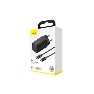 Imagem de Carregador Rápido Baseus Gan Mini 45w + Cabo Usb-c 60w