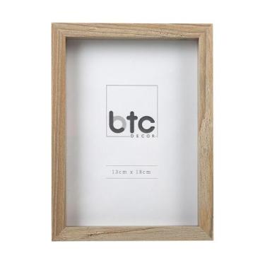Imagem de Porta-Retrato de Madeira na Cor Natural 13x18 cm - btc Decor