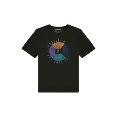 Imagem de Camiseta Manga Curta Menino Malha Juvenil Fico Ref. B5112 Cor:PretoTam