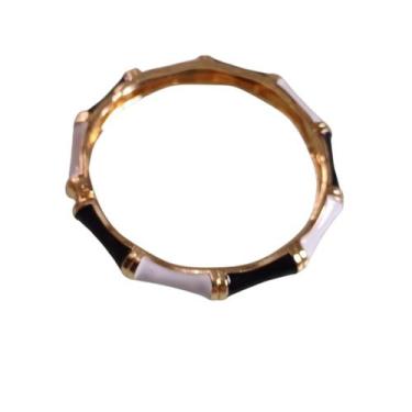 Imagem de Bracelete colorido esmaltado cor:branco - Eliene Joias, Branco
