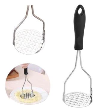 Imagem de Amassador de batata multiuso de inox cabo preto - Western