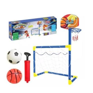 Imagem de Kit Esporte 2 em 1 - Trave de Futebol e Cesta de Basquete - ART BRINK