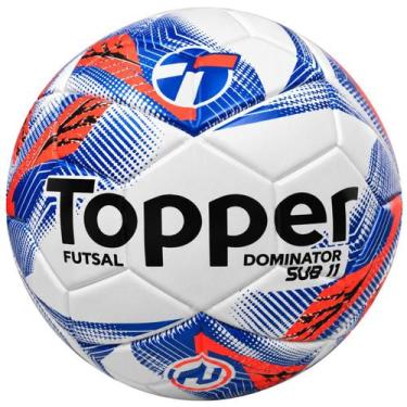 Imagem de Bola de Futsal Topper Dominator Sub 11 Infantil Oficial, Azul, Laranja