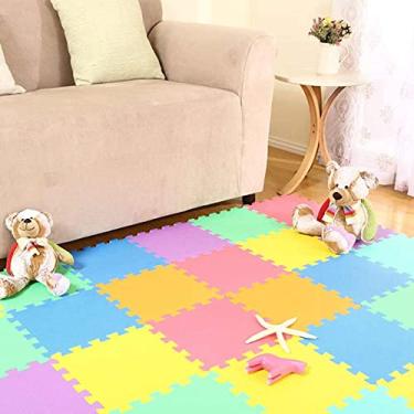 Imagem de Kit 18 Tatame Tapete Loja da Maria EVA 50x50x1cm 10mm Colorido