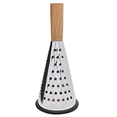 Imagem de Mimo Style Ralador, Prático Para Ralar Queijo, Casca de Limão, Gengibre, Coco, Produto Leve, Fácil de Manusear, Material Inox Com Cabo de Madeira Resistente, ASA19272 ALÇA ACÂCIA