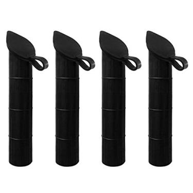 Imagem de Simhoa 4 peças suporte de haste preto cabo de vara de pesca manguito de borracha