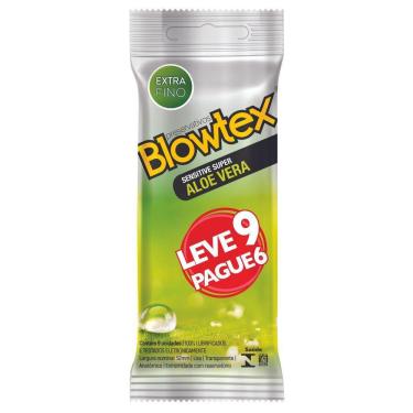Imagem de Pack Preservativo Blowtex Aloe Vera Pague 6 leve 9