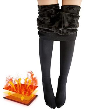 Imagem de Meia-calça térmica - Meia-calça macia e aconchegante | Calças Térmicas Elásticas Laváveis à Máqu para Uso Diário Festas Festi Reuniões Sritob