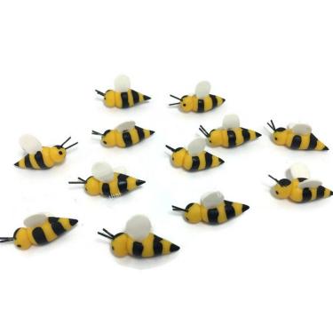 Imagem de Mr_air_thai_Miniature Lote de 12 miniaturas de abelhas de fadas de jardim estatueta animal casa de boneca GD#005