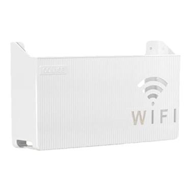 Imagem de pologmase Caixa roteador, pequenas caixas para roteadores WiFi | Organizador multifuncional rack armazenamento para sala estar suporte caixa