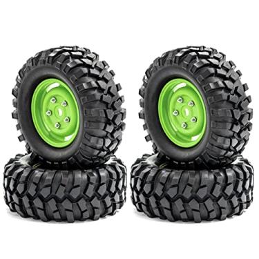 Imagem de Qudai Pneus de borracha de esteira RC Pneus de carro RC com substituição de jantes para 1/10 TRX-4 Axial SCX10 90046 90047 CC10 RC Car