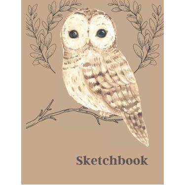 Imagem de Bird SketchBook: Bird Nature SketchBook, Gifts for Bird Lovers: Blank Paper Sketch Book with Bonus Coloring Pages: Large Notebook for Doodling, Drawing or Sketching ~ 8.5" x 11" - Owl