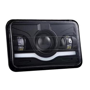 Imagem de Acouto Farol Quadrado 4x6 Polegadas Faróis de LED 45W 9-32V DC IP68 À Prova D'água Branco Vermelho DRL Alto Baixo Farol Sinalizador de Turno para Veículo Fora de Estrada