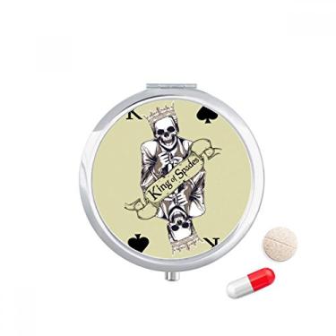 Imagem de Utensílios para jogos de baralho com padrão de cartões de jogo, porta-comprimidos, caixa de armazenamento de medicamentos