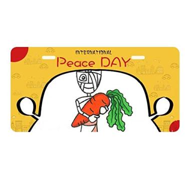 Imagem de DIYthinker Placa de carro Egypt Mummy Horus Rabbit Placa de carro Decoração Dia da Paz