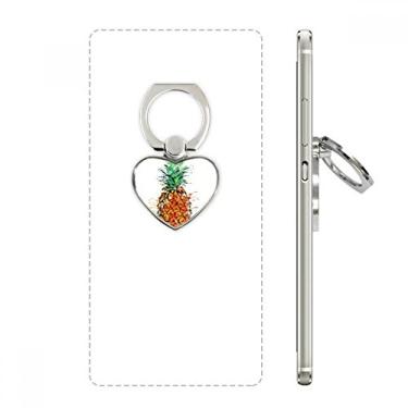 Imagem de Suporte de anel de celular laranja com abacaxi tropical, suporte universal