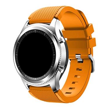 Imagem de Pulseira Silicone 22mm compatível com Galaxy Watch 3 45mm - Galaxy Watch 46mm - Gear S3 Frontier - Amazfit GTR 47mm - Amazfit GTR 2 - Marca LTIMPORTS (Laranja)