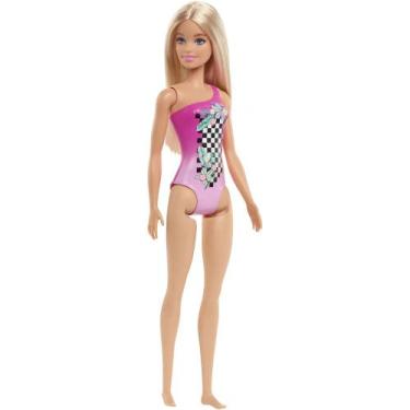 Imagem de Barbie Praia - Loira Maiô Rosa - Mattel