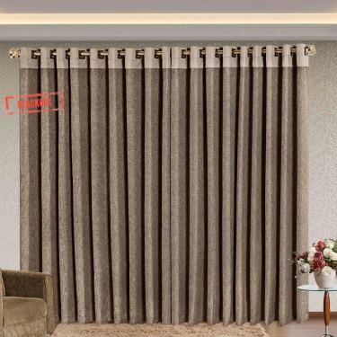 Imagem de Cortina Ravena Blackout Castor 5,40m x 2,70m altura - Varão de até 4m