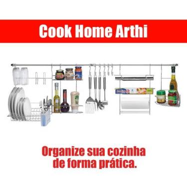Imagem de Cook Home 1 Kit Utensílios De Cozinha Arthi Cromado