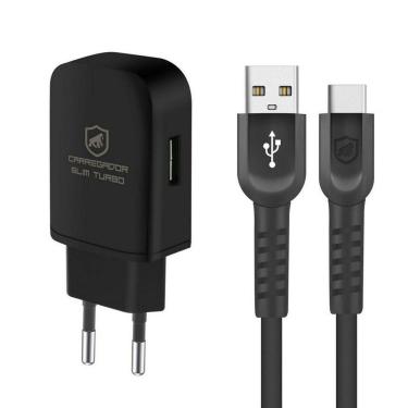Imagem de Kit Carregador Turbo Slim Com Cabo Dual Shock Type C
