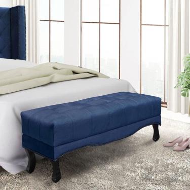 Imagem de Calçadeira Recamier Casal Vicenza Spezzia Decor Azul Marinho