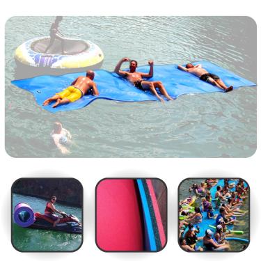 Imagem de Tapete Flutuante Gigante - 5,5M x 1,85M azul/preto/vermelho