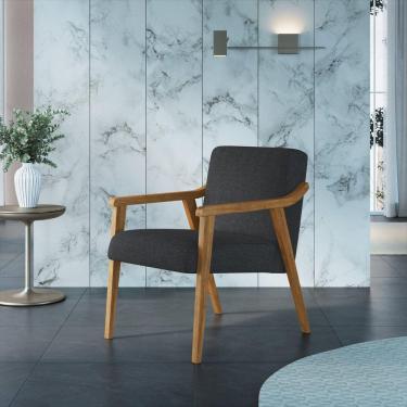 Imagem de Poltrona Estofada Flavia Nogueira/Cinza