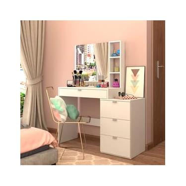 Imagem de Penteadeira Nova Mobile Anne com Espelho e 4 Gavetas