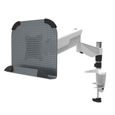 Imagem de Suporte de mesa com mola a gás com movimento total 14"/15,6"/19,1" suporte para notebook notebook suporte de exibição de computador braço base suporte de TV MD5211LDM (branco)