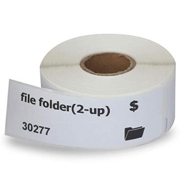 Imagem de BETCKEY - Compatível com etiquetas Dymo 30277 (9/16" x 9,7/16", removível) para pasta de arquivos (2-up), compatível com impressoras Dymo LabelWriter Thermal 450, 4XL e Zebra Desktop [1 rolo, 260 etiquetas]