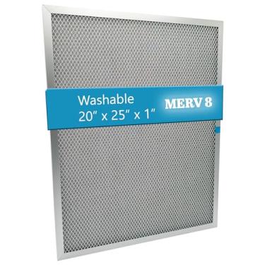 Imagem de Filtro de ar de forno eletrostático lavável, MERV 8, (50,8 cm x 63,5 cm x 2,5 cm) Filtro reutilizável de alumínio para forno, AC central e sistema HVAC