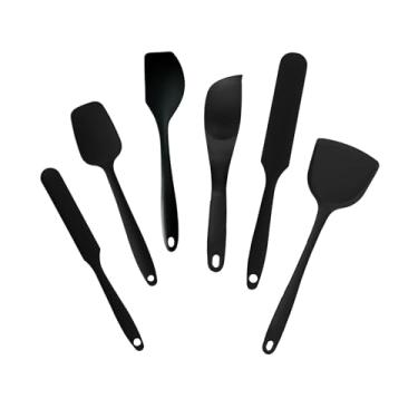 Imagem de Kit Utensílios Cozinha em Silicone Reforçado Espátulas Colher 6 Peças Resistente Não Gruda - UDlândia