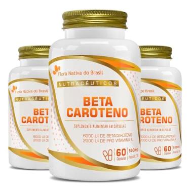 Imagem de Kit Beta Caroteno (Pro-Vitamina A 2000UI) 3x 60 Capsulas - Flora Nativa