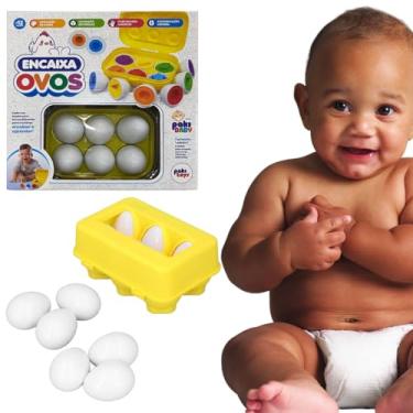 Imagem de Brinquedo Educativo Montessori Infantil Caixa de Ovos Encaixe