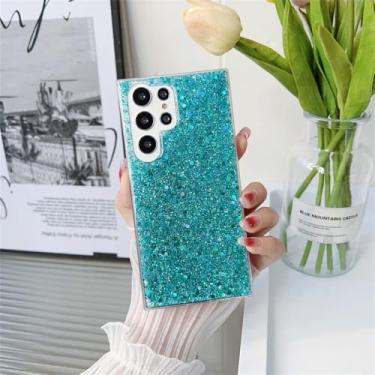 Imagem de Para Samsung Galaxy S23 Ultra S22 Plus S21 S20 FE S7 S8 Edge S9 S10 Note 20 Capa de silicone com glitter macio capa brilhante, verde, para Samsung S9 Plus